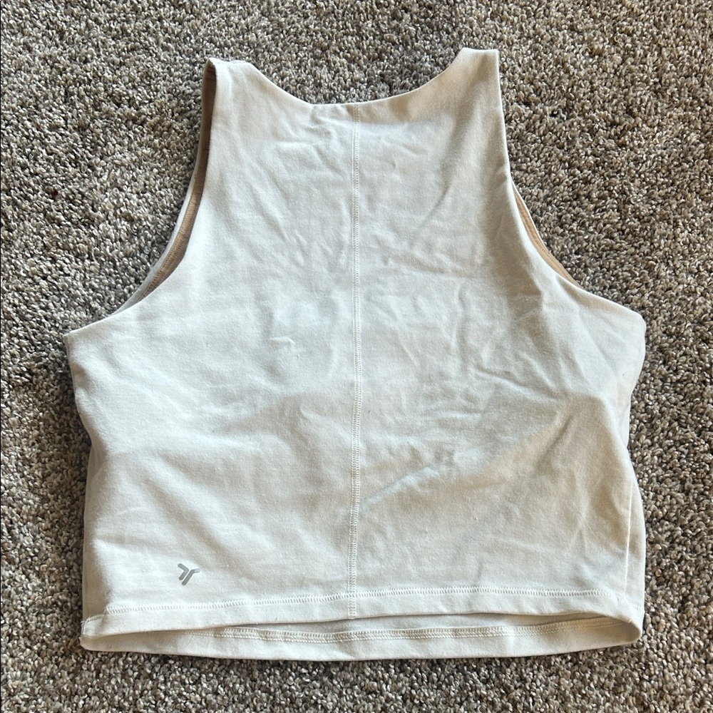 Old Navy High-Neck Crop Tank Top - Cream